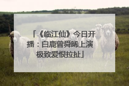 《临江仙》今日开播：白鹿曾舜晞上演极致爱恨拉扯