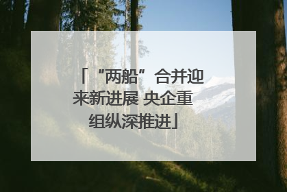 “两船”合并迎来新进展 央企重组纵深推进