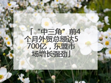 “中三角”前4个月外贸总额达5700亿，东盟市场增长强劲