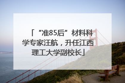 “准85后”材料科学专家汪航，升任江西理工大学副校长