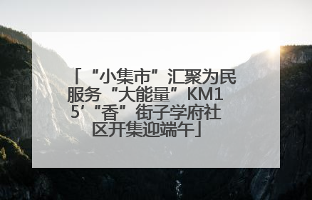 “小集市”汇聚为民服务“大能量”KM15′“香”街子学府社区开集迎端午