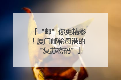 “邮”你更精彩！厦门邮轮母港的“复苏密码”