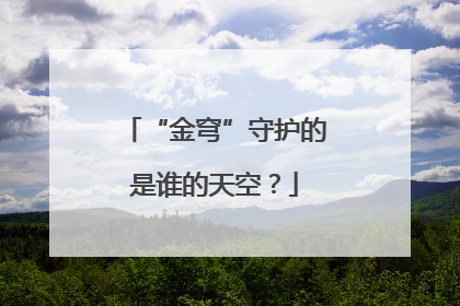 “金穹”守护的是谁的天空？