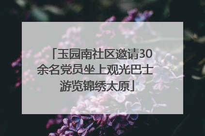 玉园南社区邀请30余名党员坐上观光巴士 游览锦绣太原