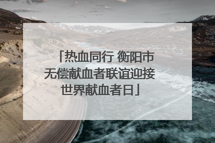 热血同行 衡阳市无偿献血者联谊迎接世界献血者日