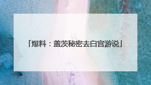 爆料：盖茨秘密去白宫游说