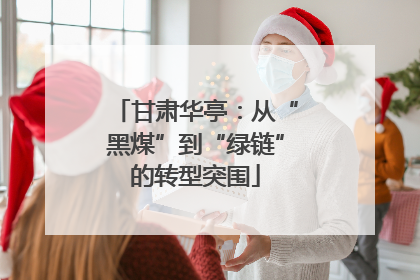 甘肃华亭：从“黑煤”到“绿链”的转型突围