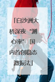 白沙洲大桥深夜“测心率” 国内首创稳态激振法