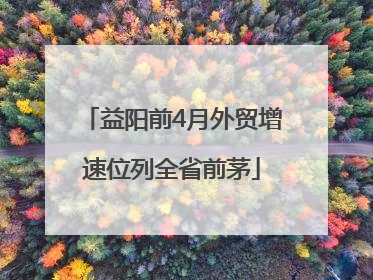益阳前4月外贸增速位列全省前茅