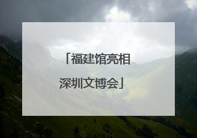 福建馆亮相深圳文博会