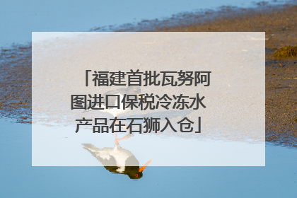 福建首批瓦努阿图进口保税冷冻水产品在石狮入仓