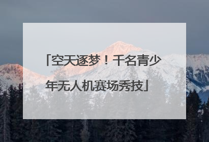 空天逐梦！千名青少年无人机赛场秀技