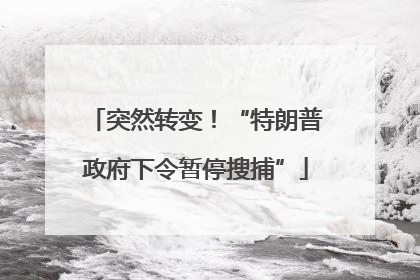 突然转变！“特朗普政府下令暂停搜捕”