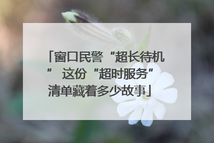 窗口民警“超长待机” 这份“超时服务”清单藏着多少故事