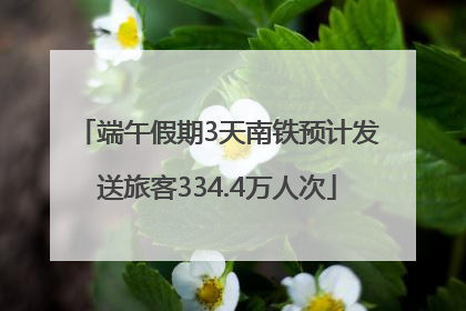 端午假期3天南铁预计发送旅客334.4万人次