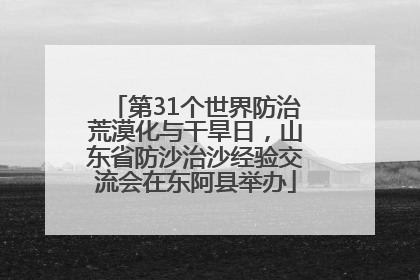 第31个世界防治荒漠化与干旱日，山东省防沙治沙经验交流会在东阿县举办