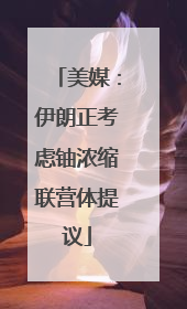 美媒：伊朗正考虑铀浓缩联营体提议