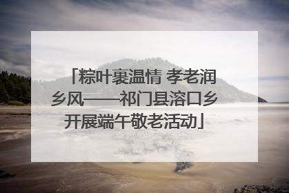 粽叶裹温情 孝老润乡风——祁门县溶口乡开展端午敬老活动