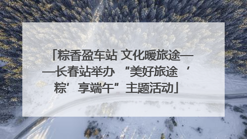 粽香盈车站 文化暖旅途——长春站举办 “美好旅途‘粽’享端午”主题活动