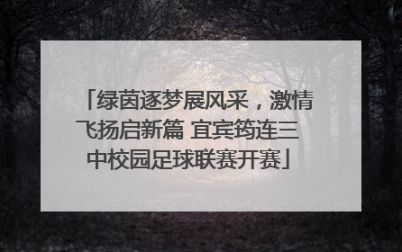 绿茵逐梦展风采，激情飞扬启新篇 宜宾筠连三中校园足球联赛开赛