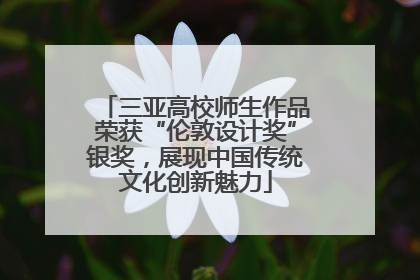 三亚高校师生作品荣获“伦敦设计奖”银奖，展现中国传统文化创新魅力