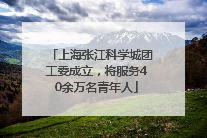 上海张江科学城团工委成立，将服务40余万名青年人