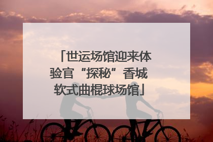 世运场馆迎来体验官“探秘”香城软式曲棍球场馆
