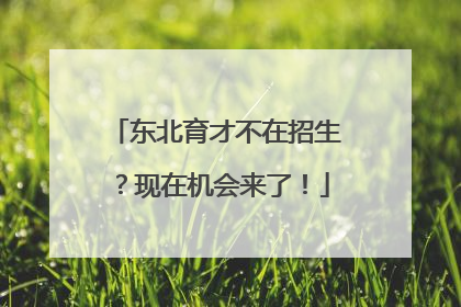 东北育才不在招生？现在机会来了！