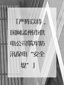 严阵以待，国网孟州市供电公司筑牢防汛保电“安全堤”