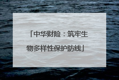 中华财险：筑牢生物多样性保护防线