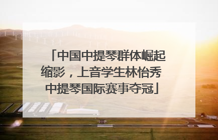 中国中提琴群体崛起缩影，上音学生林怡秀中提琴国际赛事夺冠
