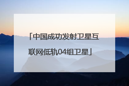 中国成功发射卫星互联网低轨04组卫星