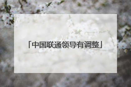 中国联通领导有调整
