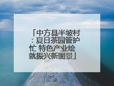 中方县半坡村：夏日茶园管护忙 特色产业绘就振兴新图景