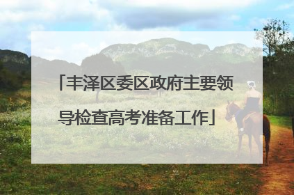 丰泽区委区政府主要领导检查高考准备工作