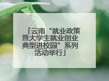 云南“就业政策暨大学生就业创业典型进校园”系列活动举行