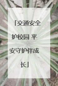 交通安全护校园 平安守护伴成长