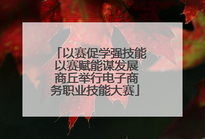 以赛促学强技能 以赛赋能谋发展 商丘举行电子商务职业技能大赛