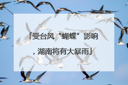 受台风“蝴蝶”影响，湖南将有大暴雨