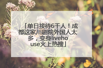 单日接待6千人！成都这家川剧院外国人太多，变身livehouse火上热搜
