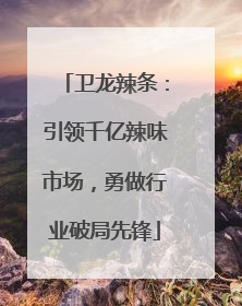 卫龙辣条：引领千亿辣味市场，勇做行业破局先锋
