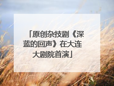 原创杂技剧《深蓝的回声》在大连大剧院首演