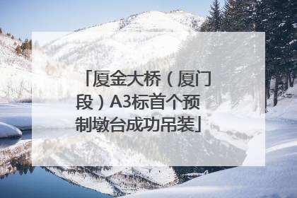 厦金大桥（厦门段）A3标首个预制墩台成功吊装