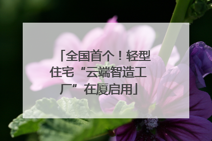 全国首个！轻型住宅“云端智造工厂”在厦启用