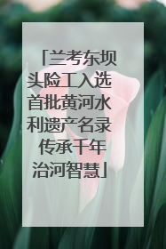 兰考东坝头险工入选首批黄河水利遗产名录 传承千年治河智慧