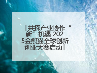 共探产业协作“新”机遇 2025金熊猫全球创新创业大赛启动