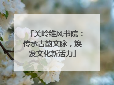 关岭维风书院：传承古韵文脉，焕发文化新活力