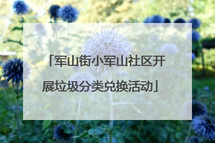 军山街小军山社区开展垃圾分类兑换活动