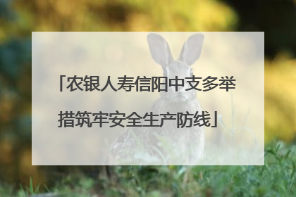农银人寿信阳中支多举措筑牢安全生产防线
