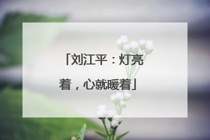 刘江平：灯亮着，心就暖着